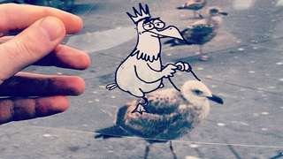 Artist inserts his hilarious monster drawings into real life
